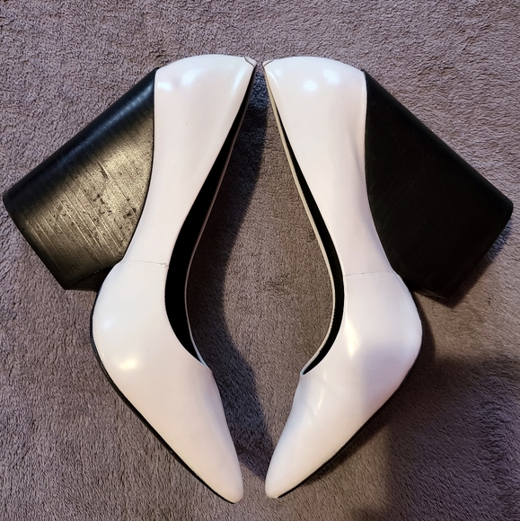 Zara White Wedge/Chunky Heel - Picture 4 of 9
